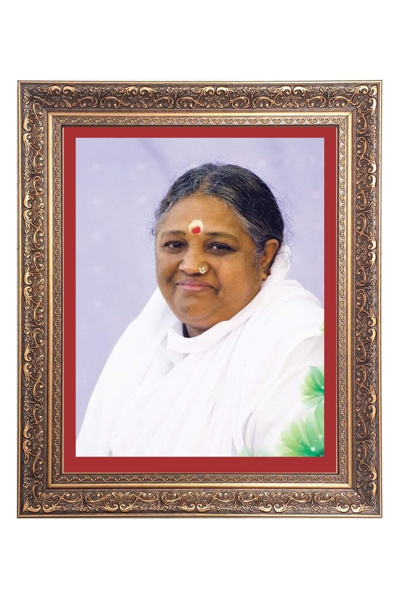 Mata Amritanandamayi Big Photo Frame - 18x22 Inches for Home & Office Decoration