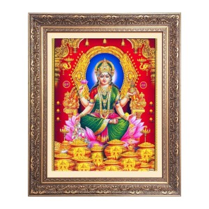 Maa Lakshmi (Laxmi) Big Photo Frame - 16x20 Inches for Home & Office Decoration Maa Lakshmi (Laxmi) Big Photo Frame - 16x20 Inches for Home & Office Decoration