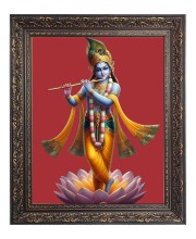 Sri Krishna Big Photo Frame - 16x20 Inches for Home & Office Decoration