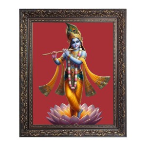 Sri Krishna Big Photo Frame - 16x20 Inches for Home & Office Decoration Sri Krishna Big Photo Frame - 16x20 Inches for Home & Office Decoration
