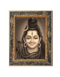 Har Har Mahadev Digital Print Photo 6.7x8.7 inches (I6049) - Vibrant Religious Wall Art for Home or Office Decor.