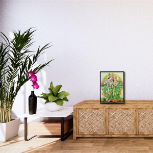 Radha Krishna Laminated Photo - 5x7 Inches, Divine Blessings for Home & Office and Temple Decoration