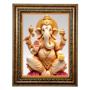 Hi Tech Sales Goddess Lakshmi, Laxmi Mata Photo Frame for wall/table, Study & living room, gifts (7 x 9)
