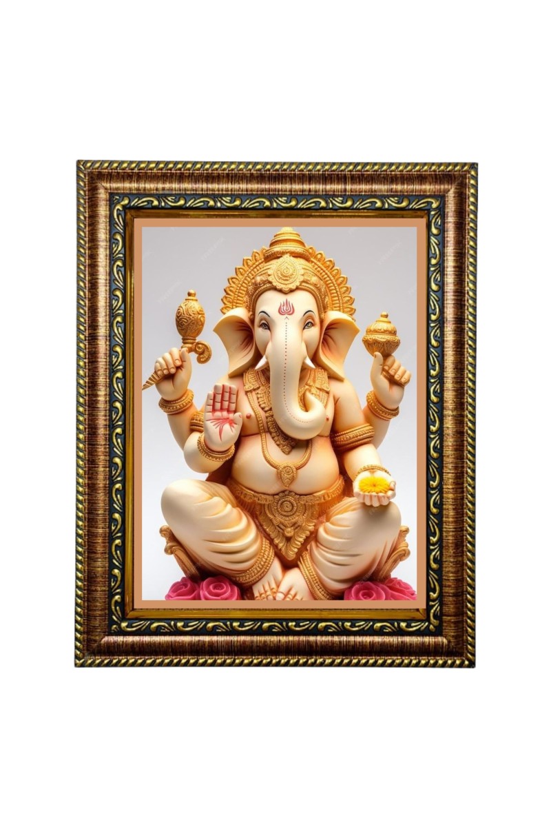 Hi Tech Sales Goddess Lakshmi, Laxmi Mata Photo Frame for wall/table, Study & living room, gifts (10 x 12)