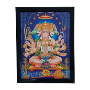 Hitech Panchmukhi Hanuman, Bajrangbali 3D Laminated Photo Frame - Perfect Décor for Walls, Tables, and Sacred Spaces. Great for Gifts, Puja, and Elevating Living Room Ambiance Hitech Panchmukhi Hanuman, Bajrangbali 3D Laminated Photo Frame - Perfect Décor for Walls, Tables, and Sacred Spaces. Great for Gifts, Puja, and Elevating Living Room Ambiance