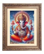 Sri Ganeshiji Big Photo Frame - 16x20 Inches for Home & Office Decoration