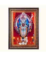 Sri Maa Kali Color Photo 10x14 Inch - Vibrant Religious Wall Art for Home or Office Decor.