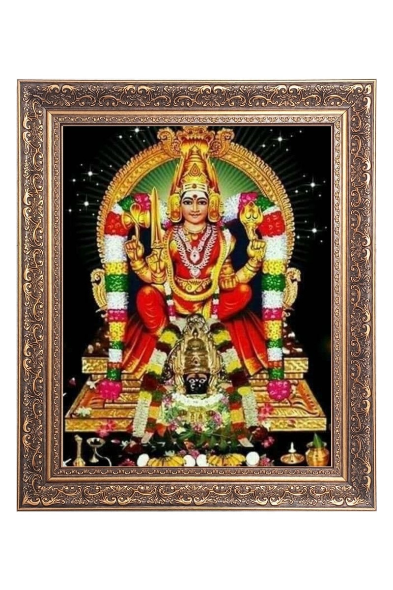 Sri Angala Parameswari Big Photo Frame - 18x22 Inches for Home & Office Decoration