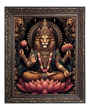 Narasimha Big Photo Frame - 22x26 Inches for Home & Office Decoration