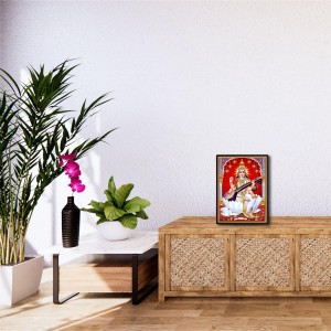 Saraswati Laminated Photo - 5x7 Inches, Divine Blessings for Home & Office and Temple Decoration Saraswati Laminated Photo - 5x7 Inches, Divine Blessings for Home & Office and Temple Decoration