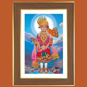 Swaminarayan Photo Frame - 10x14 Inches, Brown Wooden Frame for Home, Office & Temple Decoration Swaminarayan Photo Frame - 10x14 Inches, Brown Wooden Frame for Home, Office & Temple Decoration