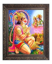 Sri hanuman Big Photo Frame - 16x20 Inches for Home & Office Decoration