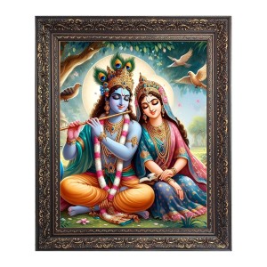Sri Krishna with Sri Radha Big Photo Frame - 20x24 Inches for Home & Office Decoration Sri Krishna with Sri Radha Big Photo Frame - 20x24 Inches for Home & Office Decoration