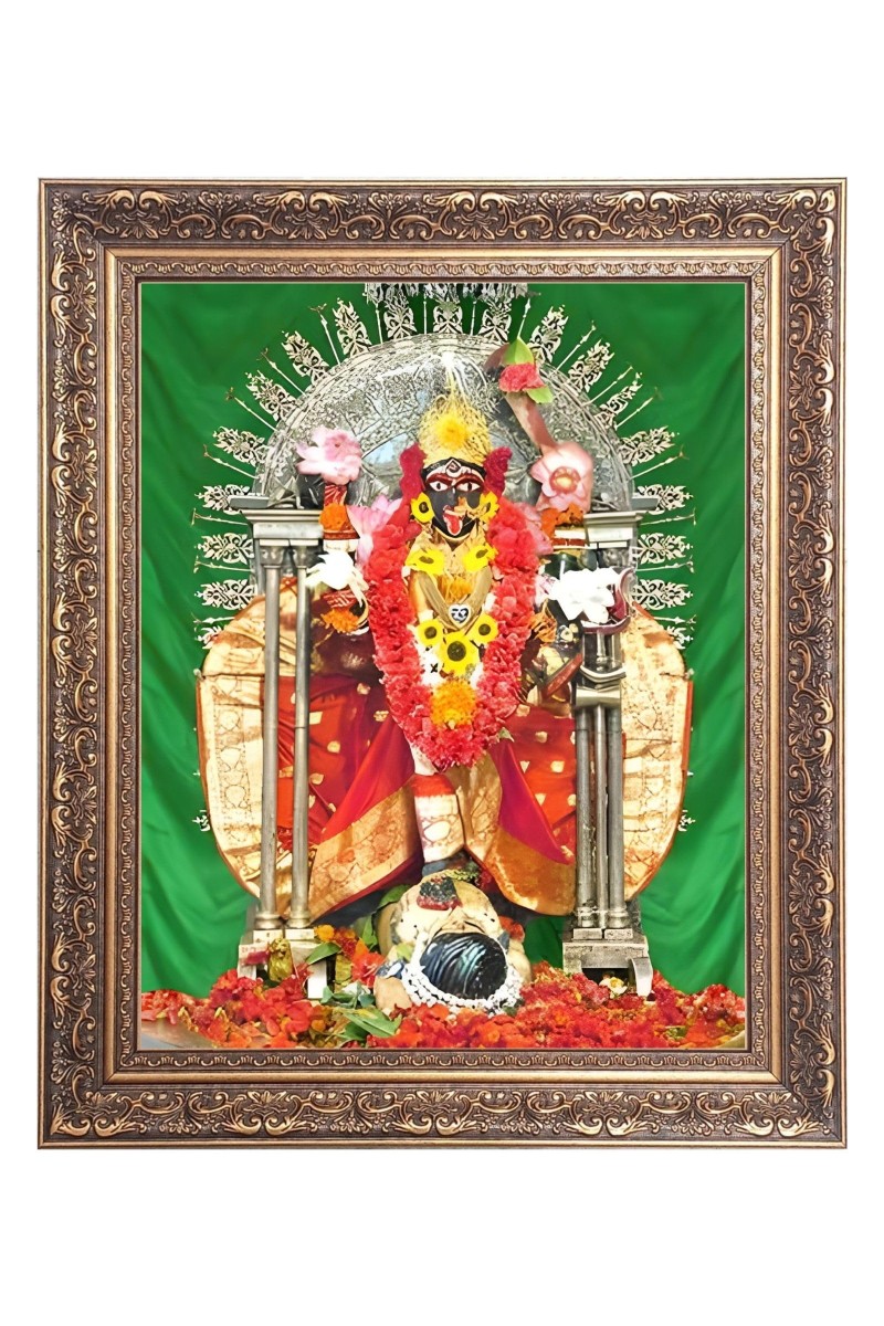 Maa Dakshineswar Kali Big Photo Frame - 20x24 Inches for Home & Office Decoration