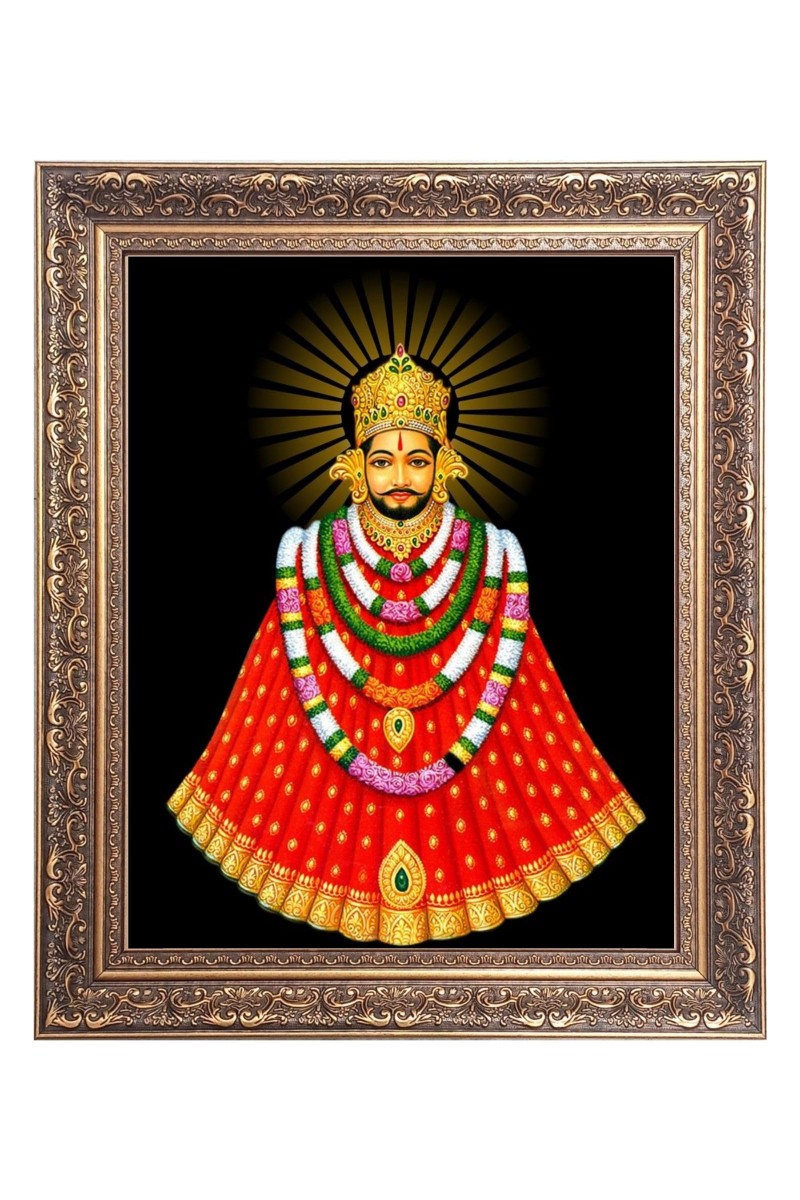 Shree Khatu Shyam Big Photo Frame - 22x26 Inches for Home & Office Decoration