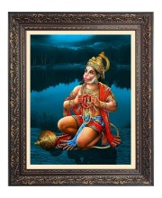 Sri hanuman Big Photo Frame - 16x20 Inches for Home & Office Decoration