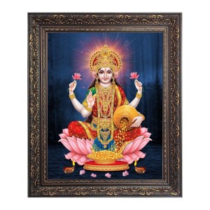Mata Lakshmi (Laxmi) Big Photo Frame - 16x20 Inches for Home & Office Decoration Mata Lakshmi (Laxmi) Big Photo Frame - 16x20 Inches for Home & Office Decoration