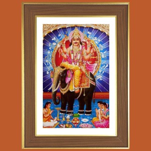 Viswakarma Photo Frame - 10x14 Inches, Brown Wooden Frame for Home, Office & Temple Decoration