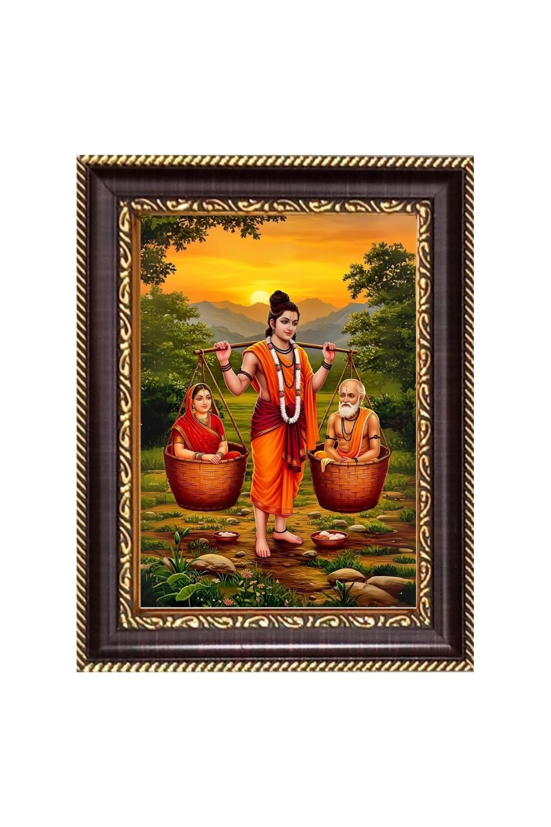 Shravan Kumar Digital Print Photo 6.7x8.7 inches (I6026) - Vibrant Religious Wall Art for Home or Office Decor.