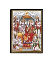 Ram Darbar Laminated Photo - 5x7 Inches, Divine Blessings for Home & Office and Temple Decoration Ram Darbar Laminated Photo - 5x7 Inches, Divine Blessings for Home & Office and Temple Decoration