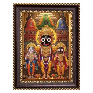 Jai Jagannath Digital Print Photo 12.7x14.7 inches (I5993) - Vibrant Religious Wall Art for Home or Office Decor.