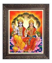Maa Laxmi and God Narayan Big Photo Frame - 16x20 Inches for Home & Office Decoration