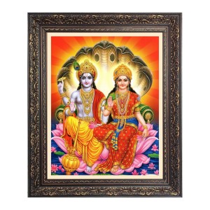 Maa Laxmi and God Narayan Big Photo Frame - 18x22 Inches for Home & Office Decoration Maa Laxmi and God Narayan Big Photo Frame - 18x22 Inches for Home & Office Decoration