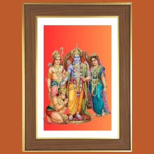 Lord Sri Rama Photo Frame - 12x16 Inches, Brown Wooden Frame for Home, Office & Temple Decoration Lord Sri Rama Photo Frame - 12x16 Inches, Brown Wooden Frame for Home, Office & Temple Decoration