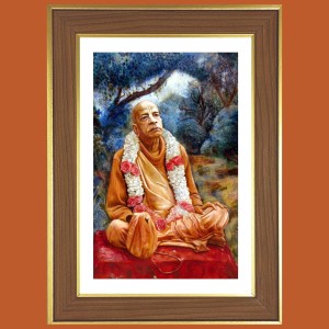 Swami Prabhupada Photo Frame - 10x14 Inches, Brown Wooden Frame for Home, Office & Temple Decoration Swami Prabhupada Photo Frame - 10x14 Inches, Brown Wooden Frame for Home, Office & Temple Decoration