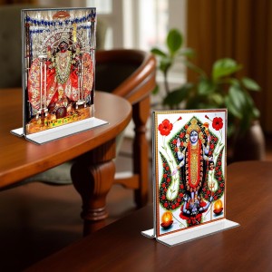 Debi Kali & Dakshineswar Kali Acrylic T-Style Photo Stand, Compact and Stylish Spiritual Display, easily change 2 photos (Pack of 1) Debi Kali & Dakshineswar Kali Acrylic T-Style Photo Stand, Compact and Stylish Spiritual Display, easily change 2 photos (Pack of 1)