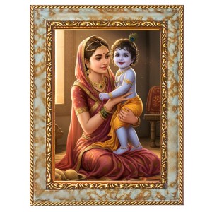 Maa Yashoda Shri Krishna Digital Print Photo 6.7x8.7 inches - Vibrant Religious Wall Art for Home or Office Decor. Maa Yashoda Shri Krishna Digital Print Photo 6.7x8.7 inches - Vibrant Religious Wall Art for Home or Office Decor.