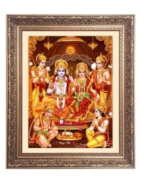 Ram Darbar Big Photo Frame - 24x28 Inches for Home & Office Decoration