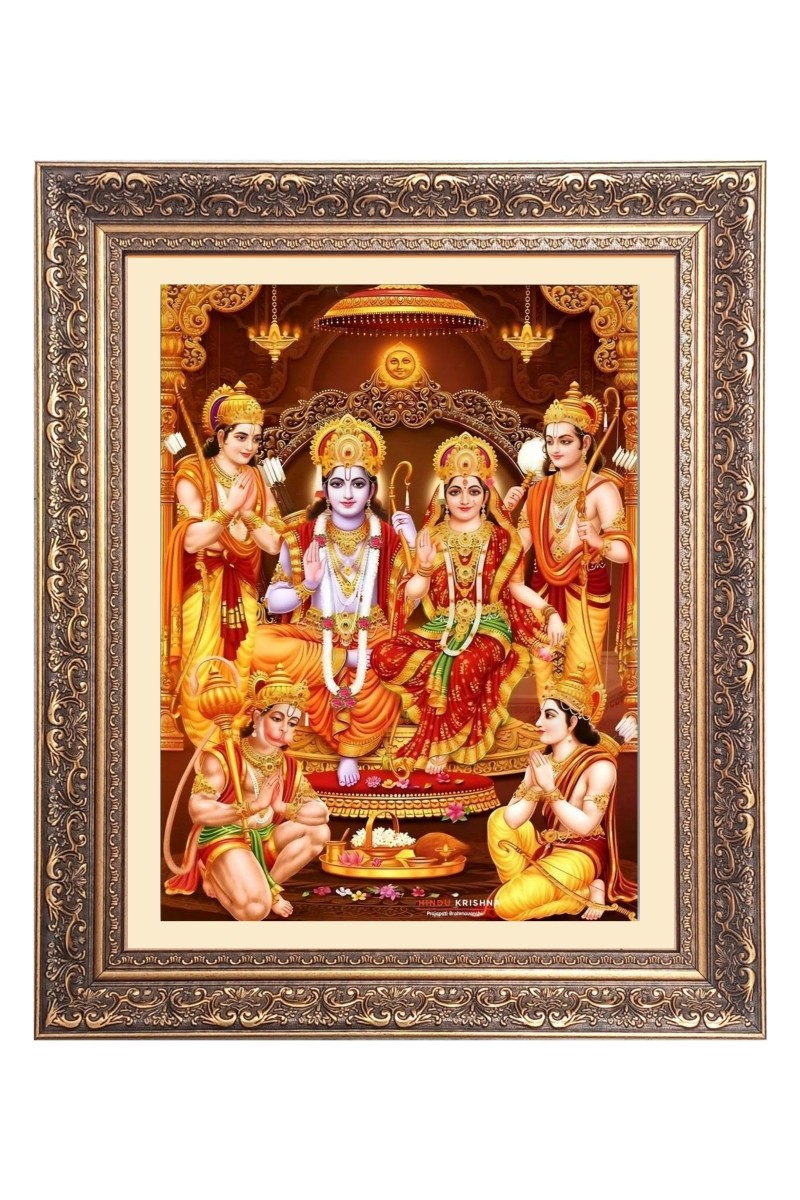 Ram Darbar Big Photo Frame - 24x28 Inches for Home & Office Decoration