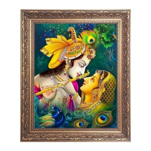 Sri Krishna & Sri Radha Big Photo Frame - 20x24 Inches for Home & Office Decoration Sri Krishna & Sri Radha Big Photo Frame - 20x24 Inches for Home & Office Decoration