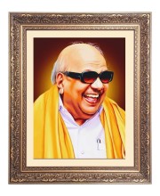 Sri Karunanidhi Big Photo Frame - 16x20 Inches for Home & Office Decoration
