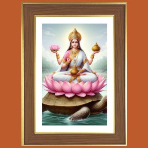 Yamuna Devi Photo Frame - 12x16 Inches, Brown Wooden Frame for Home, Office & Temple Decoration Yamuna Devi Photo Frame - 12x16 Inches, Brown Wooden Frame for Home, Office & Temple Decoration
