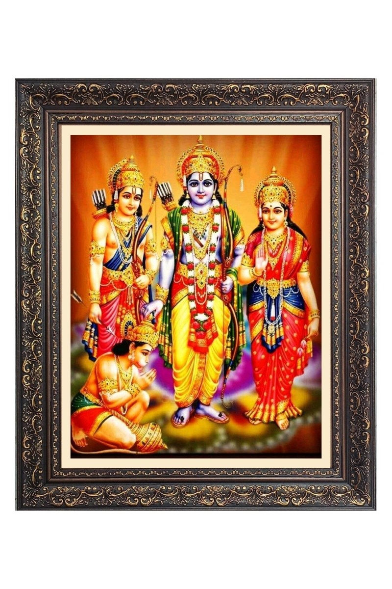 Ram Darbar Big Photo Frame - 16x20 Inches for Home & Office Decoration