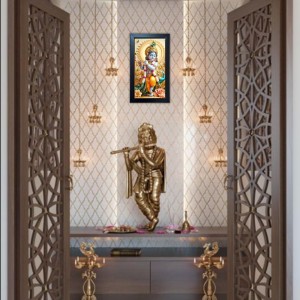 Hitech Sales Baal Krishna Wall-Mount Rectangular Polystyrene Photo Frame for Pooja Room, Home Decoration and Gifting, 9.6 x 15.6 inches Black Frame (Pack of 1, Printed Photo) Hitech Sales Baal Krishna Wall-Mount Rectangular Polystyrene Photo Frame for Pooja Room, Home Decoration and Gifting, 9.6 x 15.6 inches Black Frame (Pack of 1, Printed Photo)