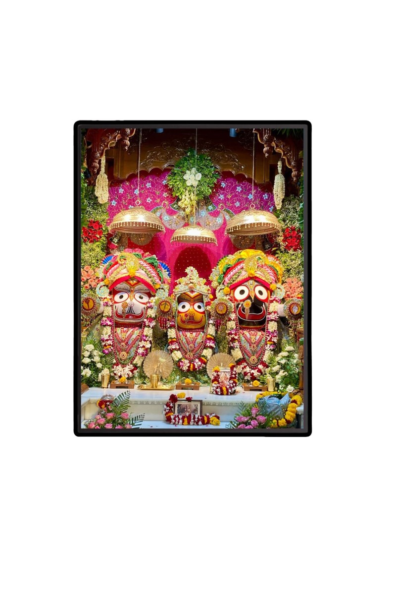 Sri Jagannath Maha Pravu Laminated Photo (9x11 Inches Without glass) Divine Blessings for Table and Walls,Home & Office and Temple Decoration