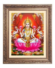 Maa Lakshmi (Laxmi) Big Photo Frame - 16x20 Inches for Home & Office Decoration