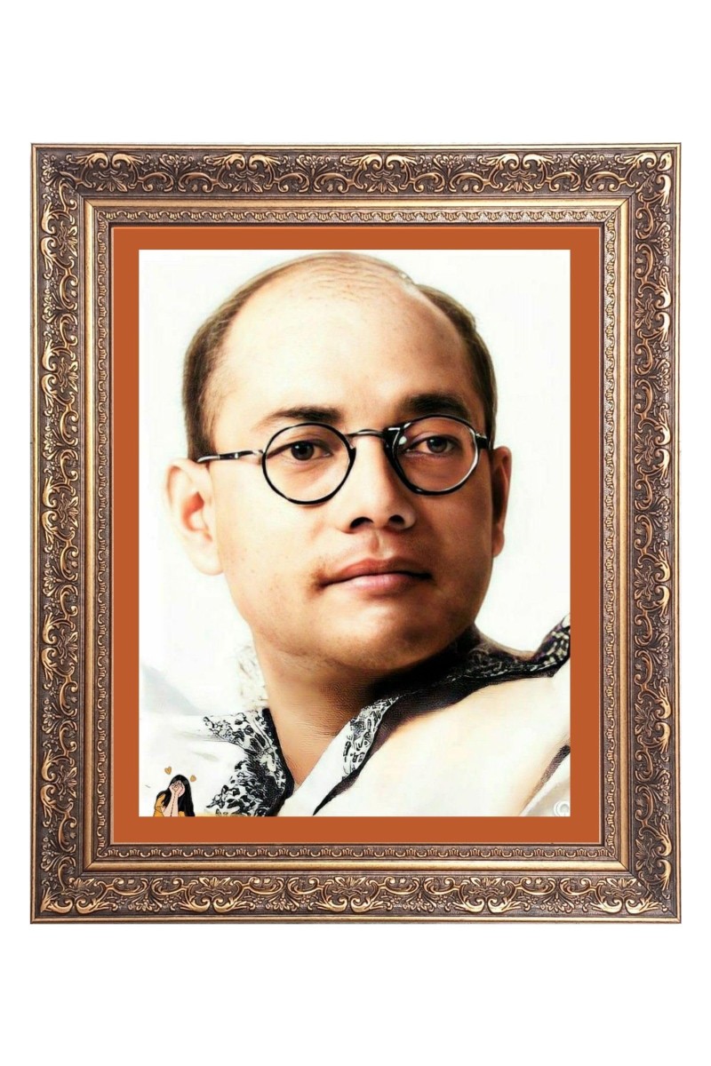Netaji Subhash Chandra Bose Big Photo Frame - 24x28 Inches for Home & Office Decoration