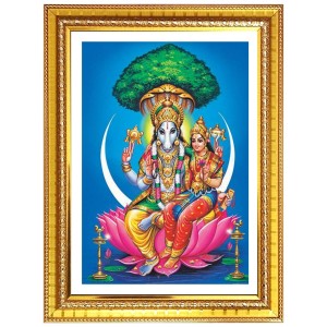Shri laxmi hayagreeva swamy Photo Frame - 12x16 Inches, Brown Wooden Frame for Home, Office & Temple Decoration Shri laxmi hayagreeva swamy Photo Frame - 12x16 Inches, Brown Wooden Frame for Home, Office & Temple Decoration