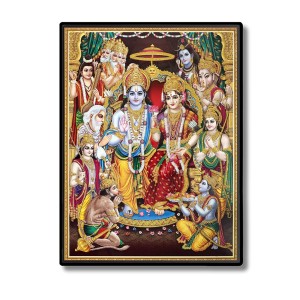 Ram Darbar Laminated Photo - 5x7 Inches, Divine Blessings for Home & Office and Temple Decoration Ram Darbar Laminated Photo - 5x7 Inches, Divine Blessings for Home & Office and Temple Decoration