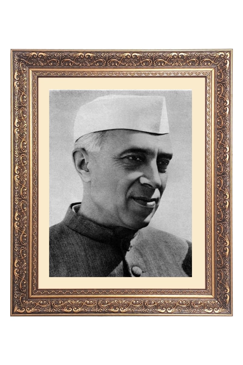 Pundit Jawaharlal Nehru Big Photo Frame - 18x22 Inches for Home & Office Decoration