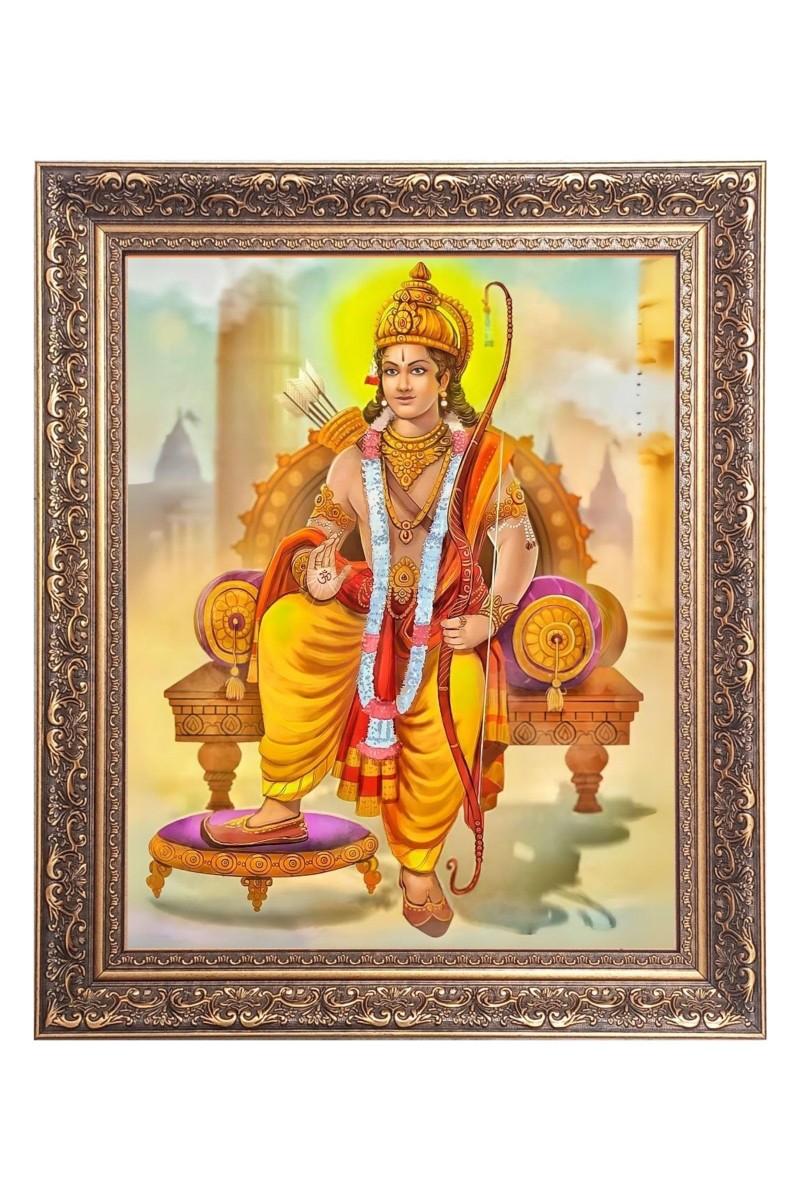 Sri Ram Big Photo Frame - 16x20 Inches for Home & Office Decoration
