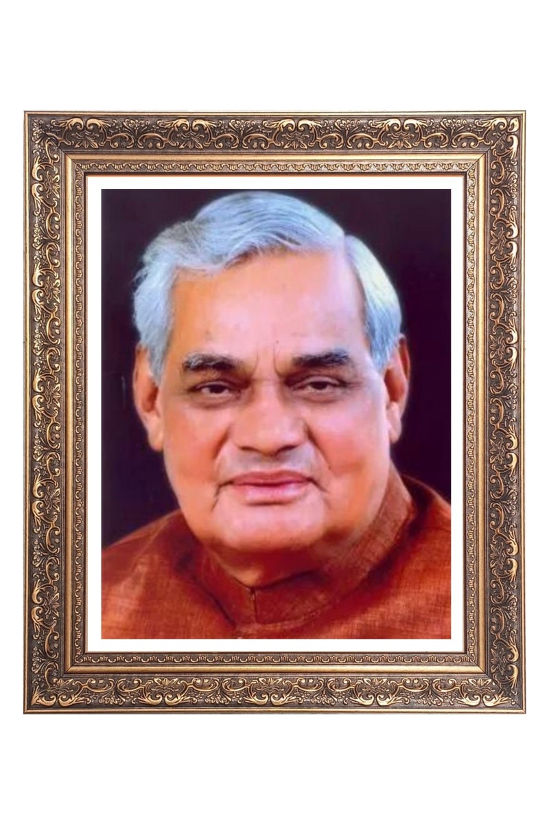 Sri Atal Bihari Bajpayee Big Photo Frame - 18x22 Inches for Home & Office Decoration