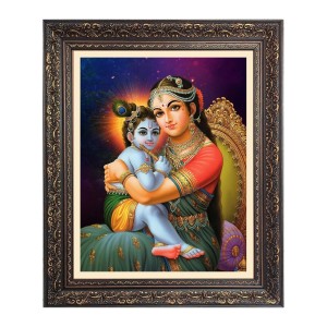 Baby Krishna with Maa yoshda Big Photo Frame - 16x20 Inches for Home & Office Decoration Baby Krishna with Maa yoshda Big Photo Frame - 16x20 Inches for Home & Office Decoration