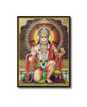 Sri Hanuman Laminated Photo - 13x15 Inches, Divine Blessings for Home & Office and Temple Decoration