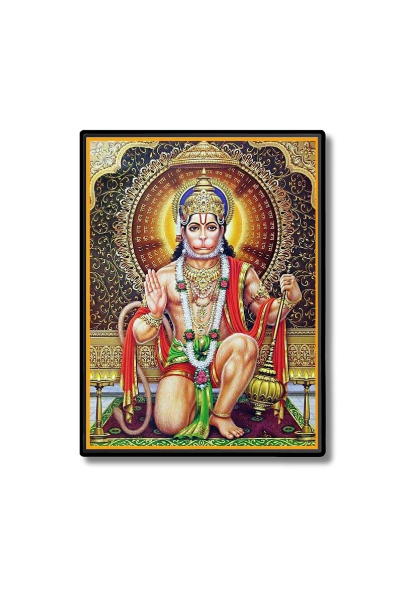 Sri Hanuman Laminated Photo - 13x15 Inches, Divine Blessings for Home & Office and Temple Decoration
