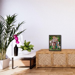 Sri Radha Lord Krishna Laminated Photo - 11x13 Inches, Divine Blessings for Home & Office and Temple Decoration Sri Radha Lord Krishna Laminated Photo - 11x13 Inches, Divine Blessings for Home & Office and Temple Decoration